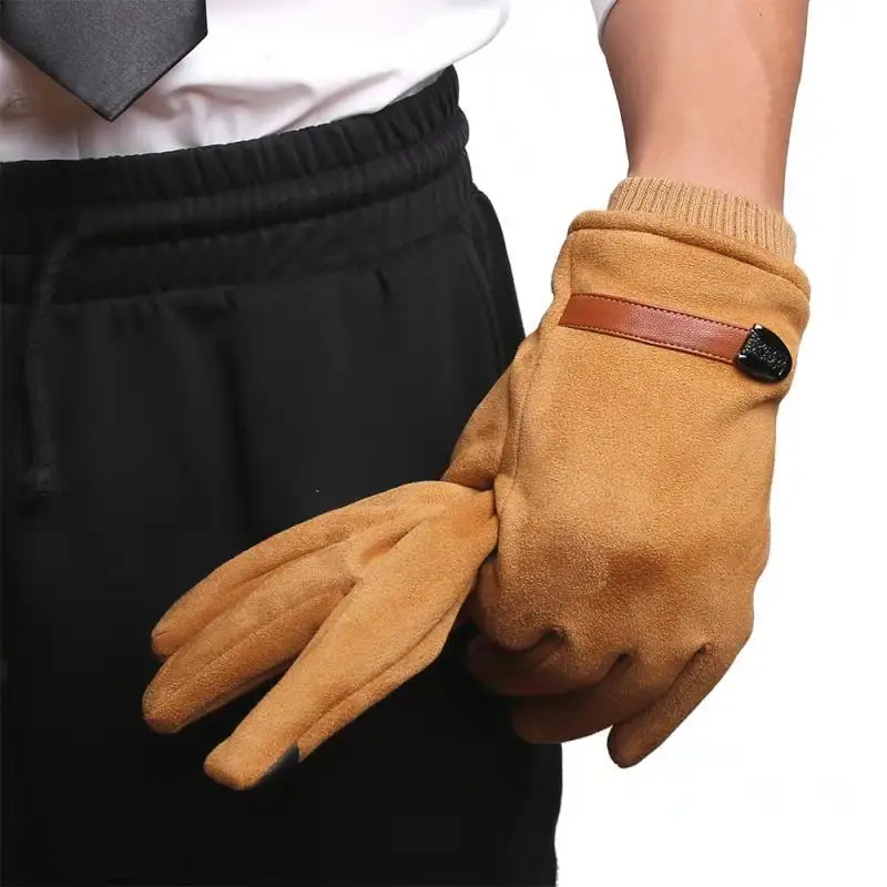 Top Trends: GOURS Winter Gloves Men Touch Screen Warm Driving Blend Suede Leather Gloves With Knit Wrist Cuffs New Arrival GSM060 Shoppable Styles