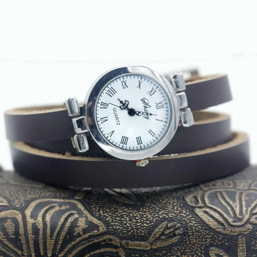 Top Trends: Shsby New Fashion Women's Long Leather Strap Watch Female Silver Bracelet Watch ROMA Vintage Watch Women Dress Watches Shoppable Styles - Image 2