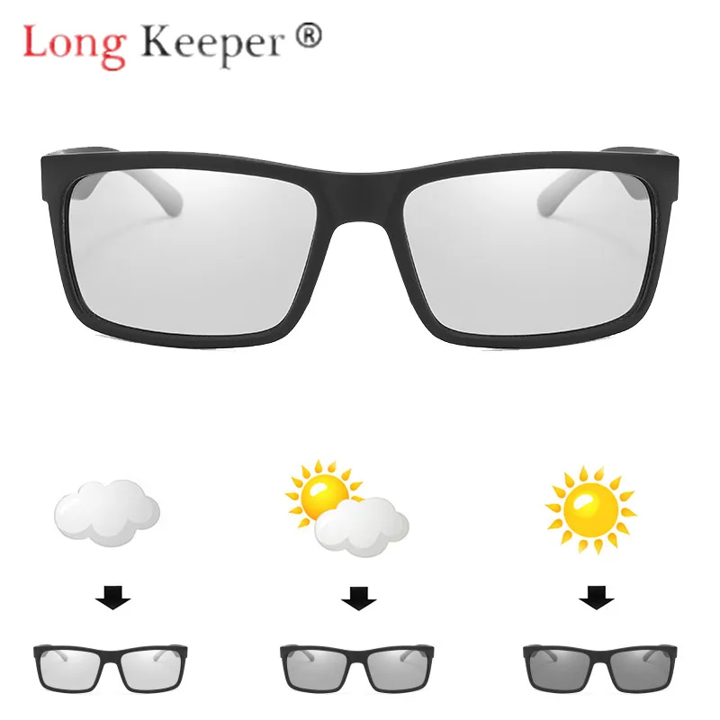 Top Trends: Long Keeper Sunglasses Photochromic Polarized Discoloration Square PC Women Men Sun Glasses Chameleon Eyewear Eyeglasses UV400 Shoppable Styles