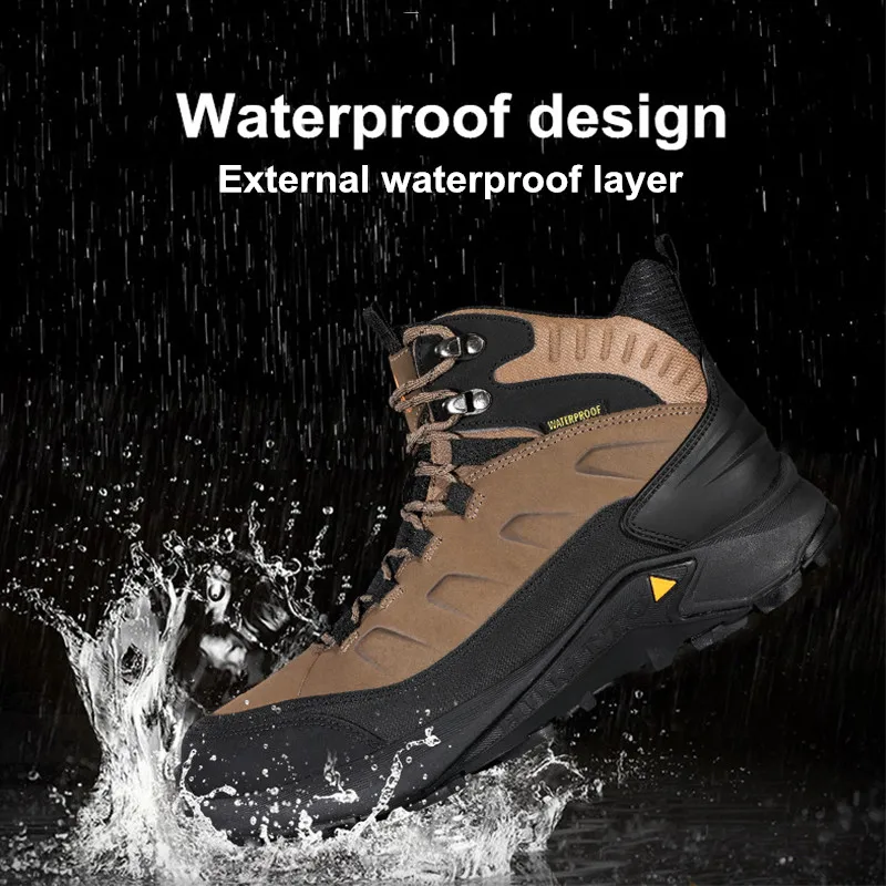 Top Trends: HUMTTO Waterproof Hiking Shoes Leather Climbing Athletic Shoes For Men Outdoor Safety Trekking Boots Male Tactical Sneakers Mens Shoppable Styles - Image 4