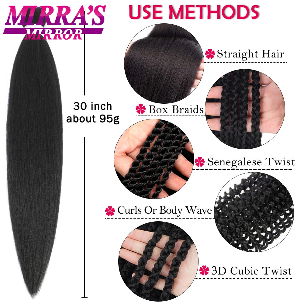 Top Trends: 30inch Jumbo Braids Hair Extensions Braiding Hair Pre Stretched Ombre Synthetic Braid YAKI Texture 1 / 2 / 4 / 6 / 8 Pcs Mirra's Mirror Shoppable Styles - Image 5