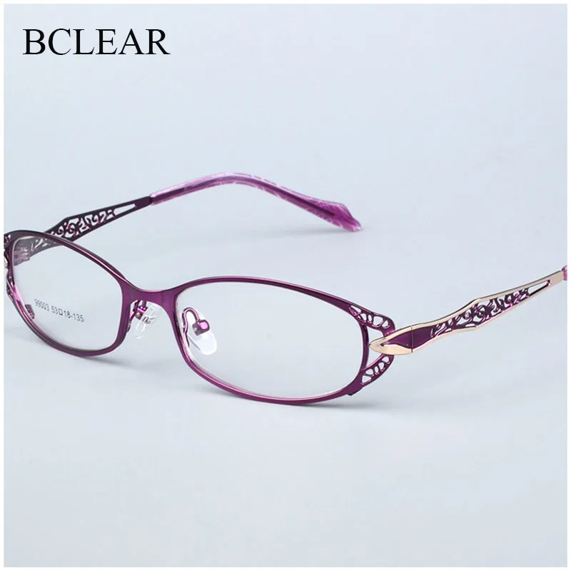 Top Trends: BCLEAR Women Prescription Optical Eyeglasses Frames With Golden Hollow Out Eyeglasses Frame With Flower Female Spectacle Eyewear Shoppable Styles