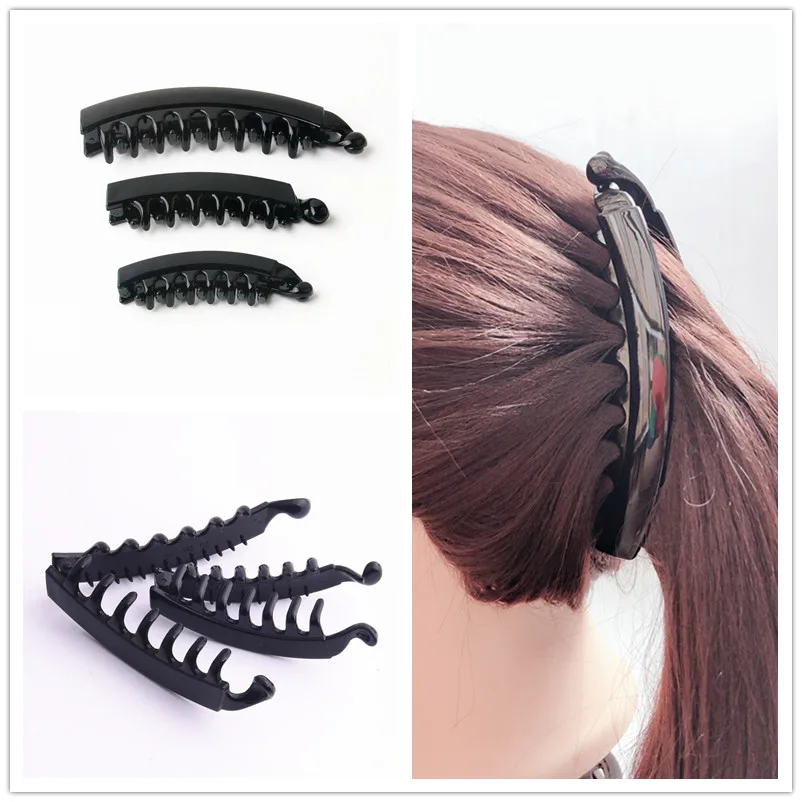 Top Trends: 2021 Summer Hair Accessories Banana Hair Clip For Lady Environmental Abs Tines Crab For Hair Twist Hair Pin For Girls 2 Pieces Shoppable Styles