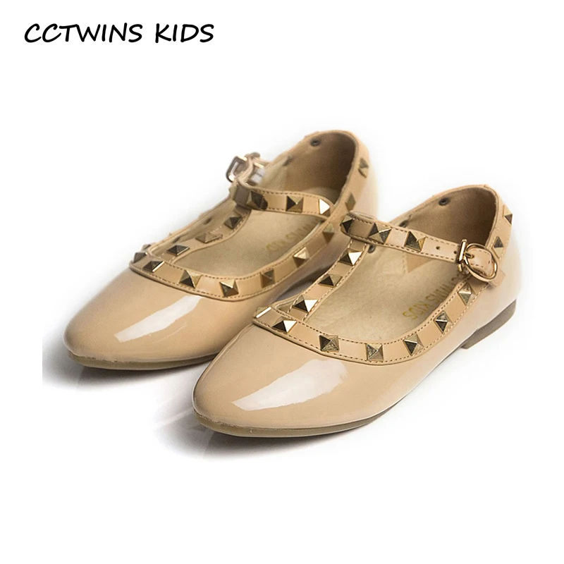 Top Trends: CCTWINS KIDS Spring Girls Brand For Baby Shoes Stud Single Shoes Children Nude Sandal Toddler Princess Flats Party Dance Shoe Shoppable Styles