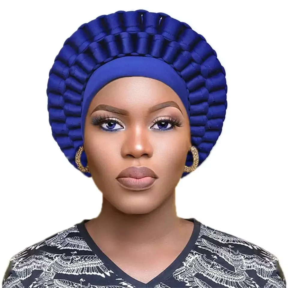 Top Trends: Africa Turban Caps For Women African Aso Oke Headtie Ready To Wear Auto Gele Female Head Wraps Muslim Caps Nigerian Wedding Gele Shoppable Styles