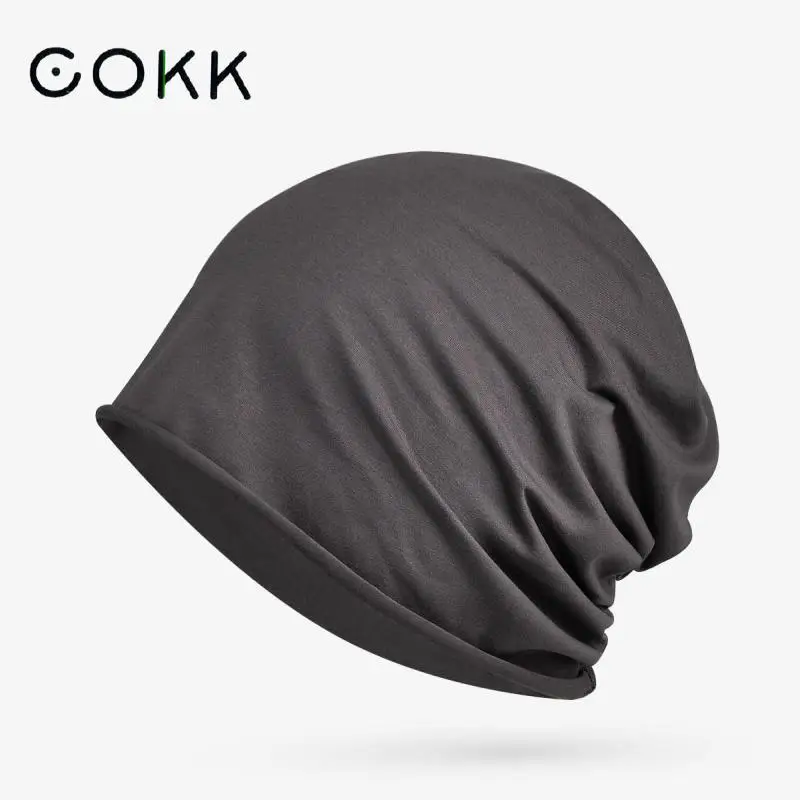 Top Trends: COKK Hats Beanies For Men Women Unisex Autumn Summer Beanie Cotton Solid Color Elastic Bonnet Hip Hop Baggy Cap Male Female Thin Shoppable Styles