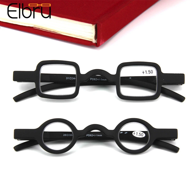 Top Trends: Elbru Men Women Square Round Reading Glasses Vintage Small Presbyopic Glasses Portable Gift For Elderly Diopters + 1.5 + 2.0 + 2.5 Shoppable Styles