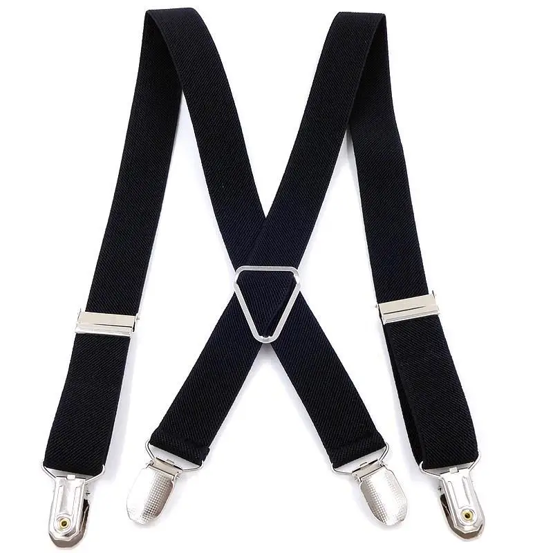 Top Trends: Suspender Pants Strap With 4 Grippers Business Party Adjustable Crossover Trousers Brace Belt Clip For 160-195cm Height Shoppable Styles