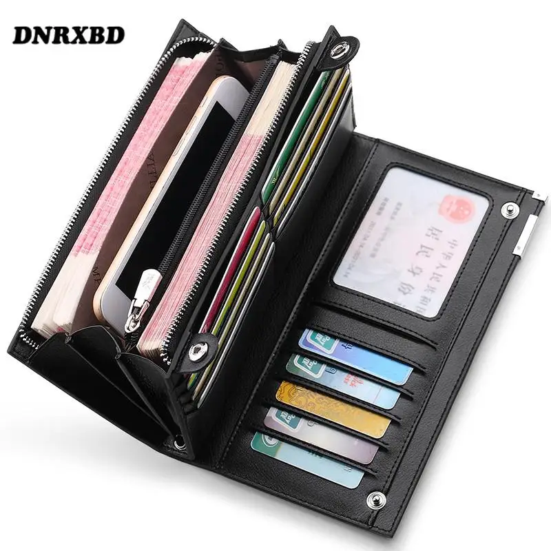 Top Trends: Luxury Brand Men&#039;s Wallet Business Clutch Leather Purse Carteira Masculina Card Holder With Zipper Phone Bag Wallet For Men Shoppable Styles