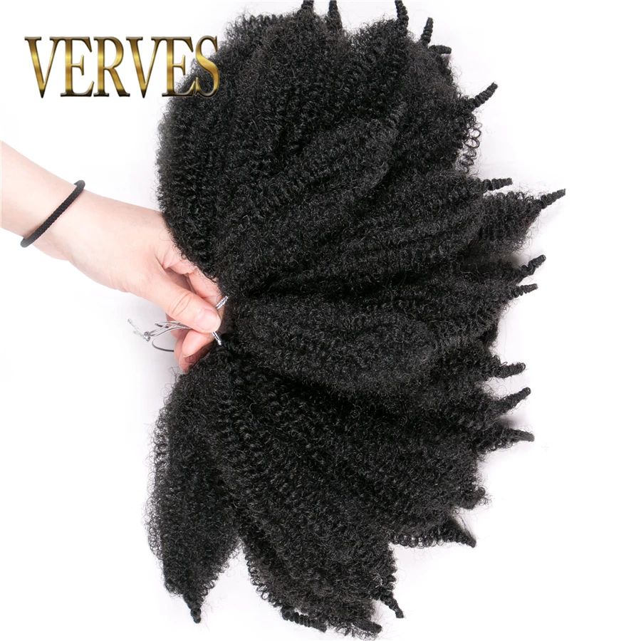 Top Trends: VERVES Synthetic Crochet Hair Curly Extension 8 Inch, ombre Braiding Hair Afro Kinky Bulk Twist Braids Black Blond Bundles Shoppable Styles