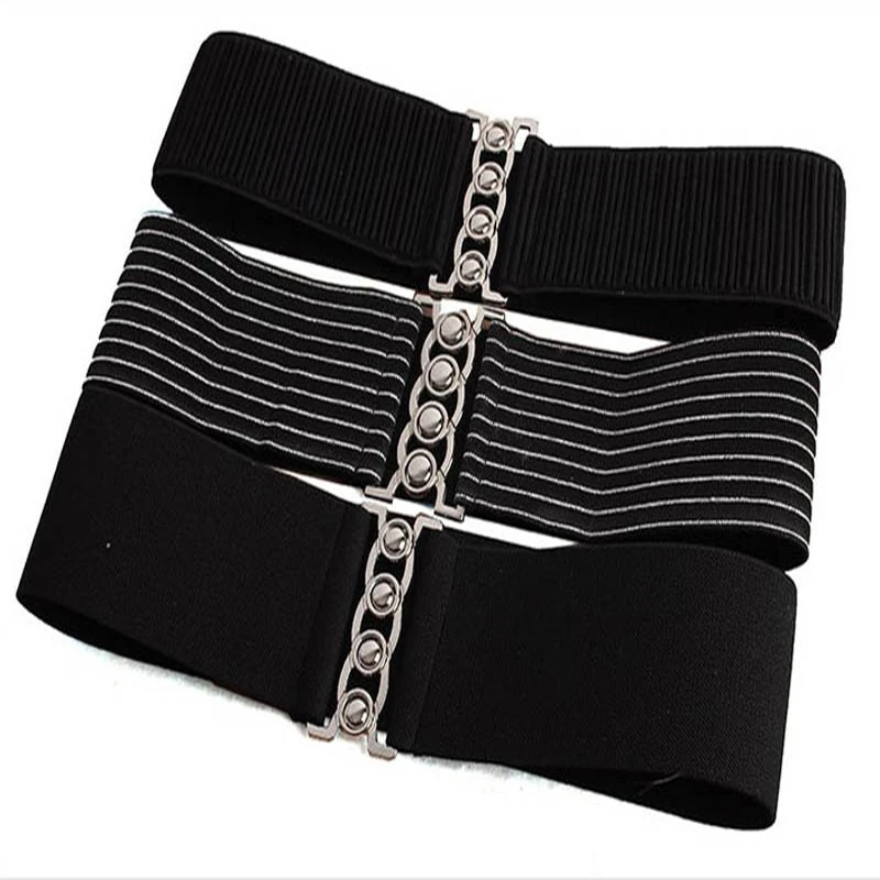 Top Trends: Plus Elastic Retro Waistband Women Wide Waist Belt Ladies Solid Color Waist Cinch Belt Girls Simple Style Dress Belt Accessory Shoppable Styles