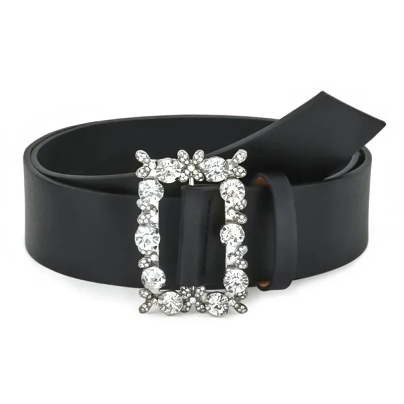 Top Trends: Women Designer Wide Corset Leather Belt Female Tie Obi Waistband Crystal Leisure Belts For Ladies Wedding Dress Waist Strap Shoppable Styles