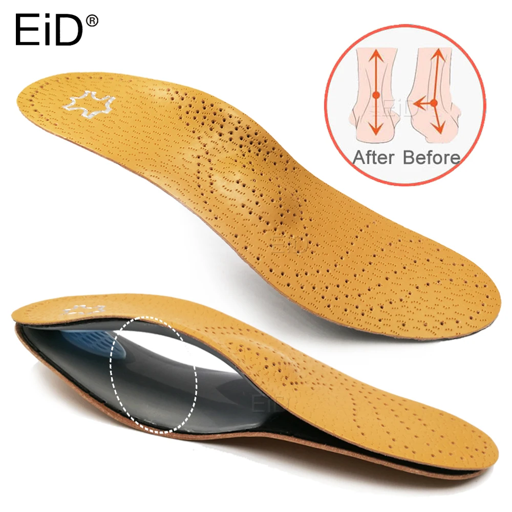 Top Trends: EiD Leather Orthotic Insole For Flat Feet Arch Support Orthopedic Shoes Sole Insoles For Feet Men Women O / X Leg Corrected Unisex Shoppable Styles