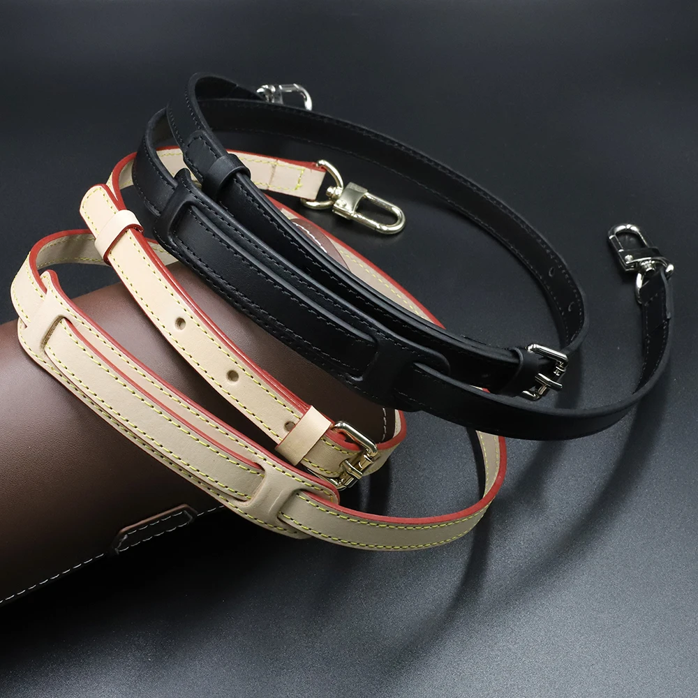 Top Trends: High Quality Genuine Leather Bag Strap Length 105CM-125CM Luxury Adjustable Shoulder Strap Black / Beige Women Bag Accessorie Shoppable Styles