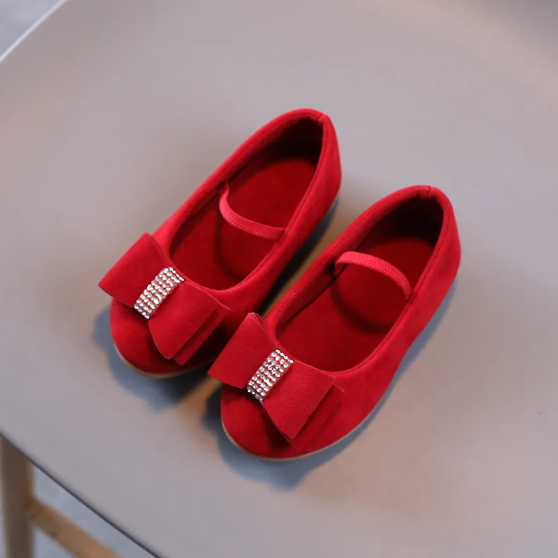 Top Trends: Children&#039;s Flat Shoes Girls Soft Bottom Bowknot Princess Shoes Red Pink Black Kids Single Shoes Chaussure Fille 2 3 4 5 6 7-13T Shoppable Styles