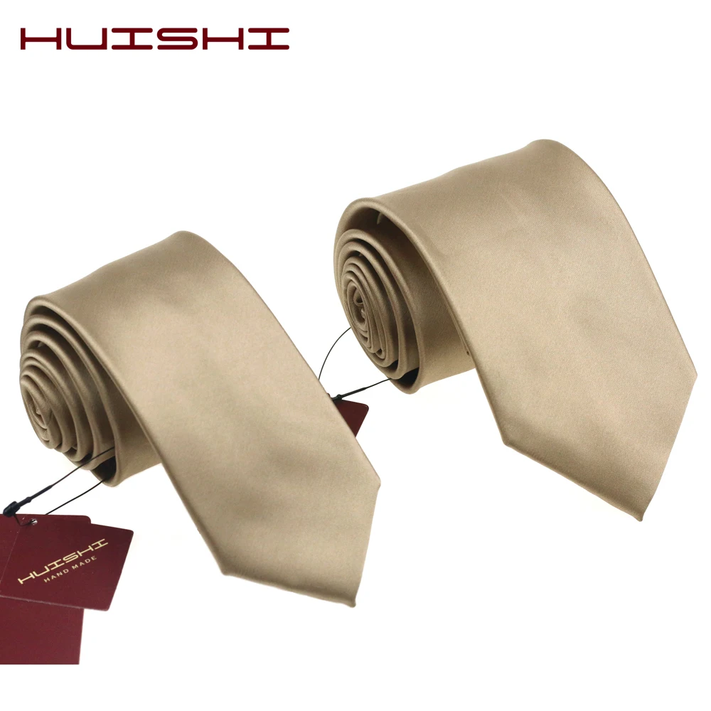 Top Trends: Mariage Waterproof Necktie Dress Shirt Stripe Ties For Men Light Brown Color Man&#039;s Gift Wholesale Lapel Shape Neck Ties Solid Shoppable Styles