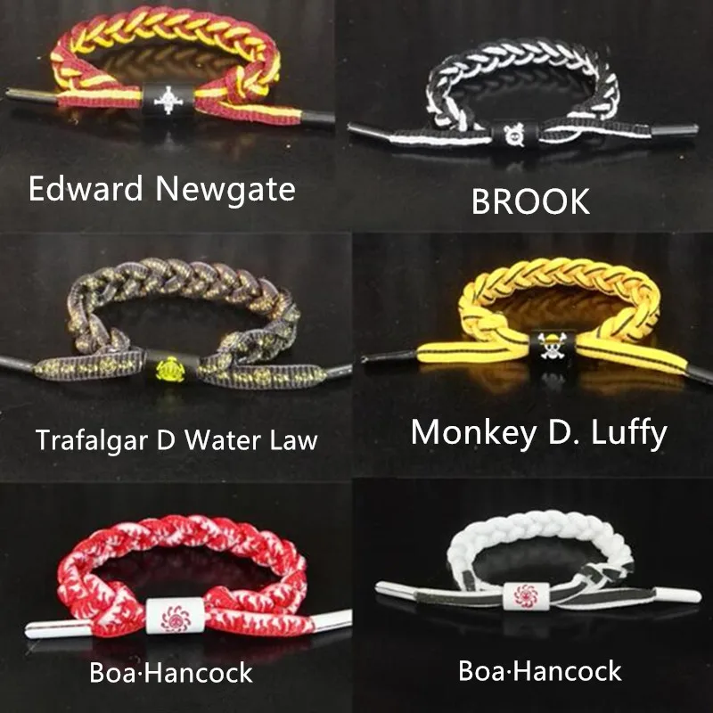 Top Trends: Anime ONE PIECE Cosplay Monkey D. Luffy Bracelet Hand-woven Anime Bracelet Couple Accessories Holiday Gifts Shoppable Styles