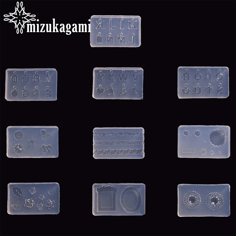 Top Trends: 1pcs UV Resin Jewelry Liquid Silicone Mold Plant English Letter Pendant Molds For DIY Making Jewelry Nail Art Mold Shoppable Styles