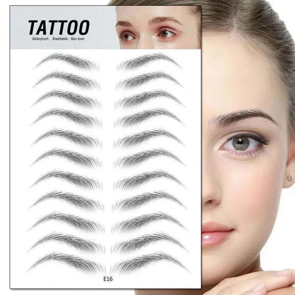 Top Trends: Eyebrow Sticker Waterproof Hair-Like 3D Long Lasting Eyebrows Tattoo Makeup Patches For Female Shoppable Styles