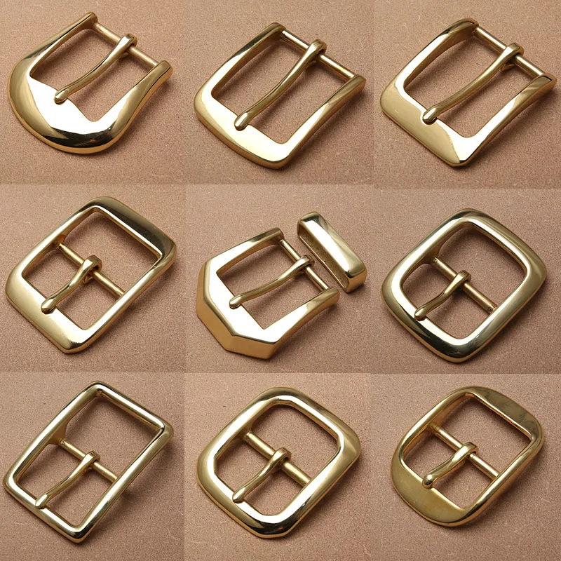 Top Trends: 4.0cm Polishing Metal Belt Buckle For Men Single Pin Belt Half Buckle Fit For 37-39mm Solid Buckle Accessories Shoppable Styles