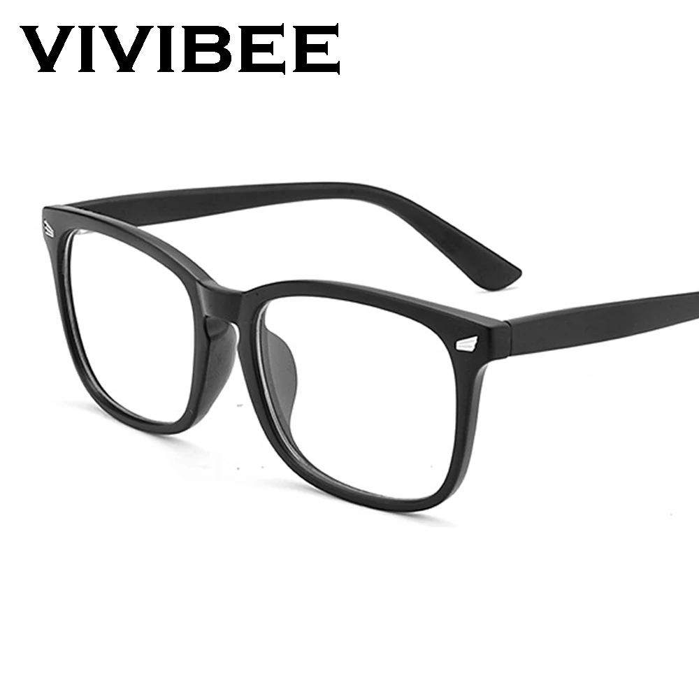 Top Trends: VIVIBEE Women Oversized Black Anti Blue Ray Light Filter Leopard Glasses For Computer Protection Blocking Gaming Men Eyeglasses Shoppable Styles