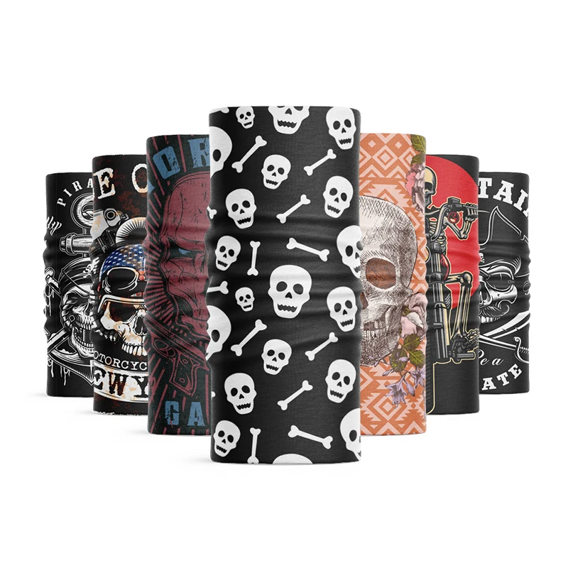 Top Trends: Funny Skull Pattern Women Ring Scarf Seamless Tubular Cycling Men Face Hijab Scarf Headdress Street Hip-Hop Neck Gaiter Buffe Shoppable Styles