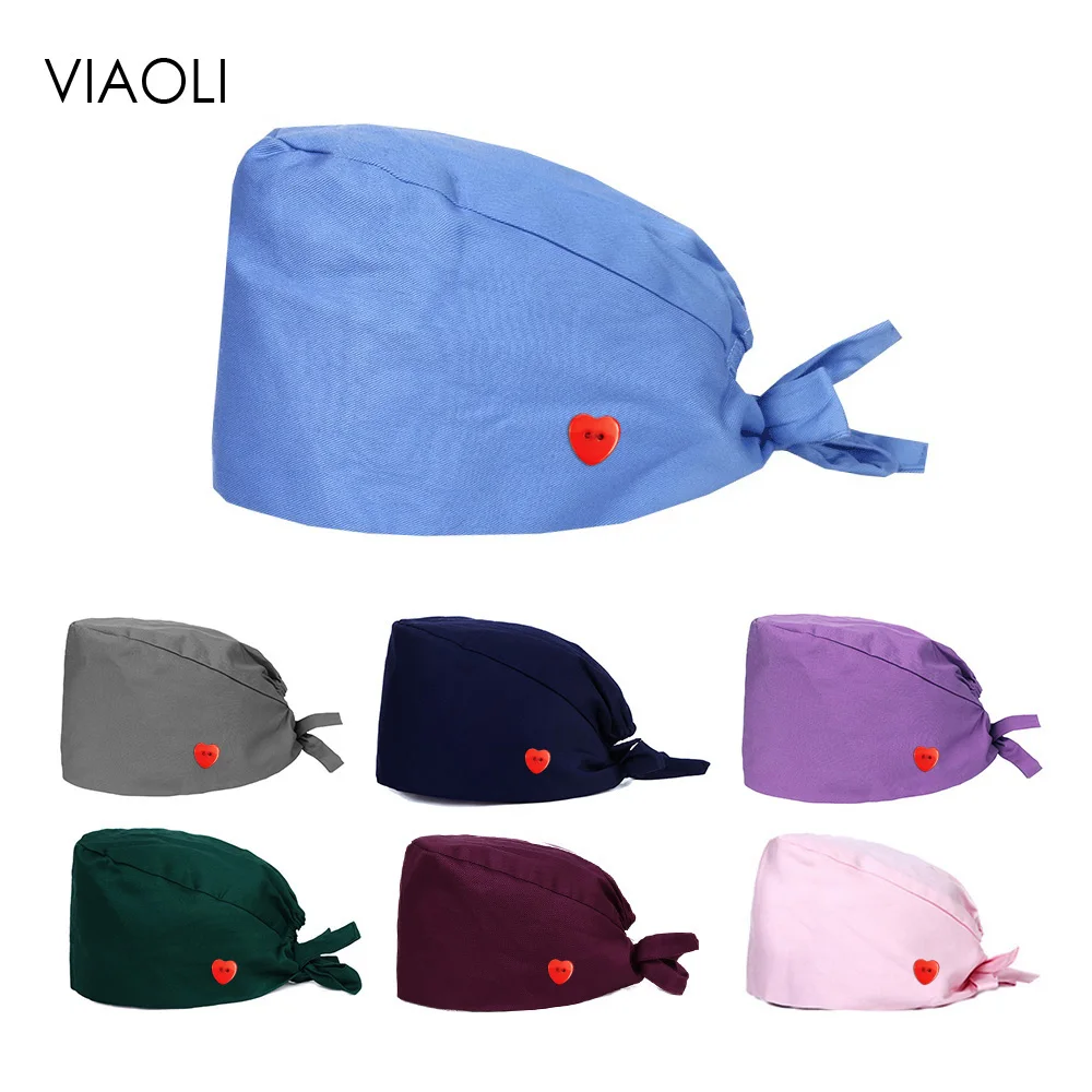 Top Trends: Wholesale Solid Color Surgical Hats Bandage Nursing Scrubs Hat Beautician Working Nurse Cap Hats Lab Medical Women Scrubs Cap Shoppable Styles