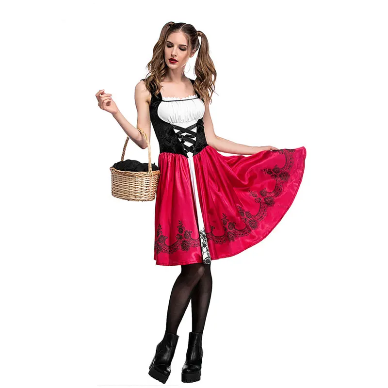 Top Trends: Ataullah Little Red Riding Hood Adault Cosplay Costume Halloween Wicca Cloak For Woman Carnival Party Queen Dress DW003 Shoppable Styles - Image 2