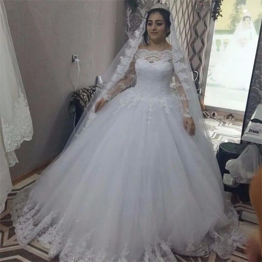 Top Trends: Vestidos De Noiva New Custom Made Lace Appliques Wedding Dresses Long Sleeves Vintage Fluffy Bridal Dresses Robe De Mariage 2022 Shoppable Styles