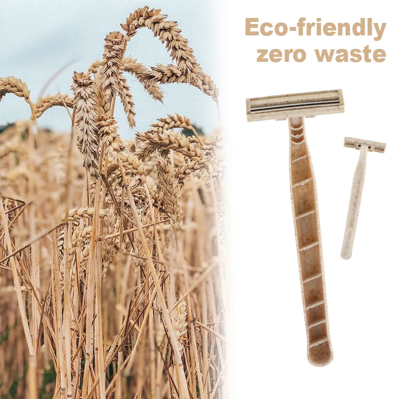 Top Trends: EZ Eco-friendly Disposable Razors Wheat Straw Twin Sweden Stainless Steel Blade Highly-biodegradable Recyclable Shoppable Styles