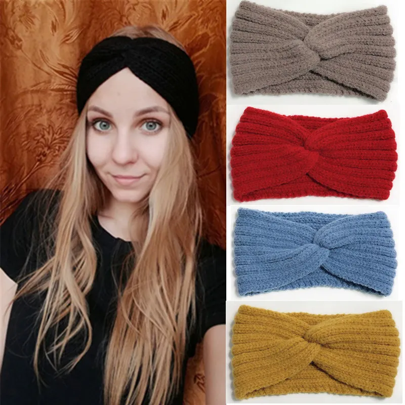 Top Trends: Winter Warm Headband For Women Woolen Knitting Headbands Wool Knitted Elastic Headband Headwear Girls Hair Band Hair Accessories Shoppable Styles