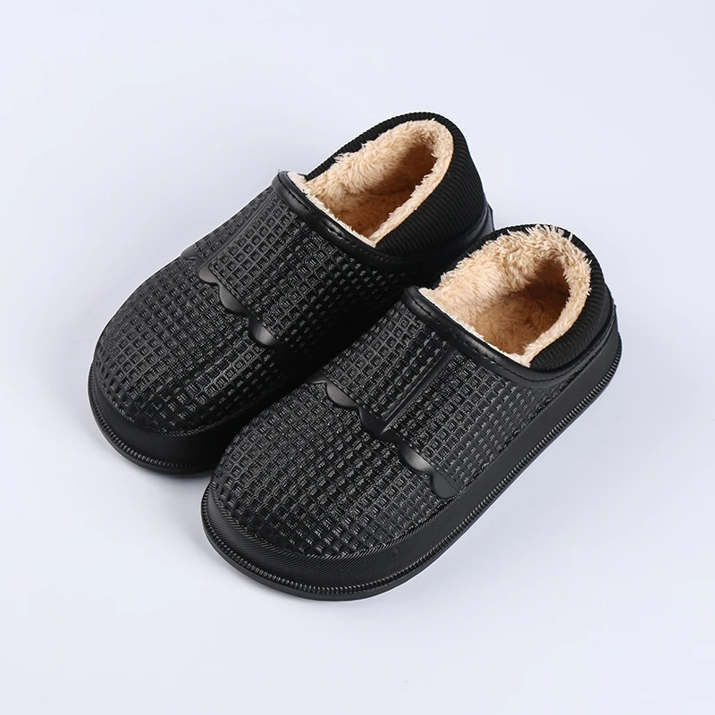 Top Trends: Ltolo Winter Children Kids Boy Mules Warm Clogs Sandals Garden Slippers Causual Fur Plush Sneakers Shoes For Boys EUR31-36 Shoppable Styles