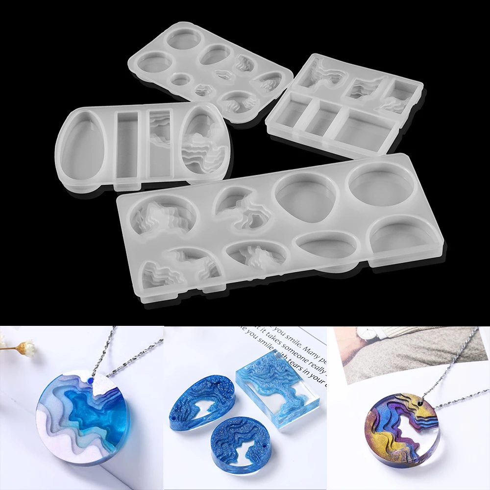 Top Trends: Water Drop Handmade Silicone Casting Mold For DIY Crystal Epoxy Resin Jewelry Step Field Island Pendant Silicone Mold Supplies Shoppable Styles