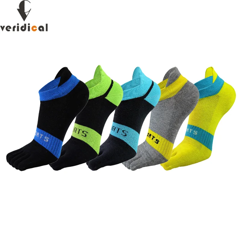 Top Trends: Summer 5 Finger Ankle Socks Man Cotton Cool Breathable Mesh Striped Sweat-Absorbing Deodorant Invisible Toe Sport Boat Socks Shoppable Styles