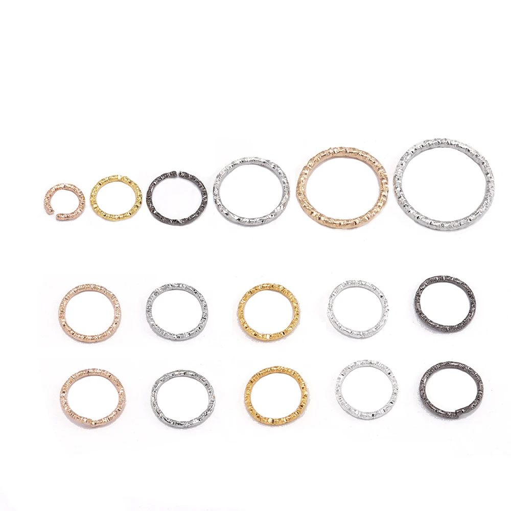 Top Trends: 30-100pcs / lot 8-20 Mm Gold Jump Rings Round Twisted Split Rings Connectors For Diy Jewelry Finding Making Supplies Shoppable Styles