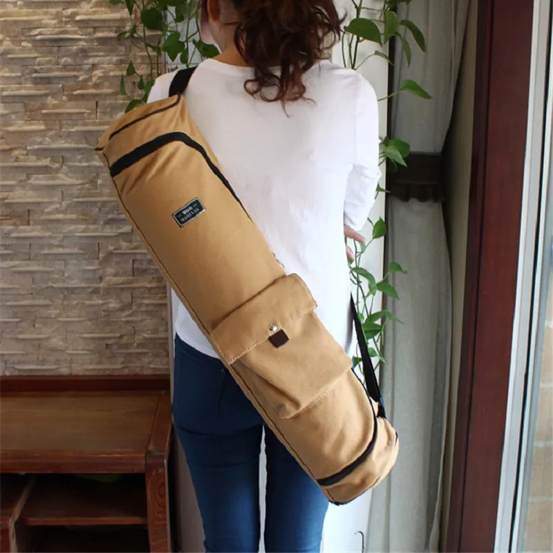 Top Trends: Canvas Sports Bag For Fitness, Yoga Backpack, Portable Yoga Mat Bag, Lengthen Yoga Bag, Pilates Mat Case, Sport Carriers Shoppable Styles