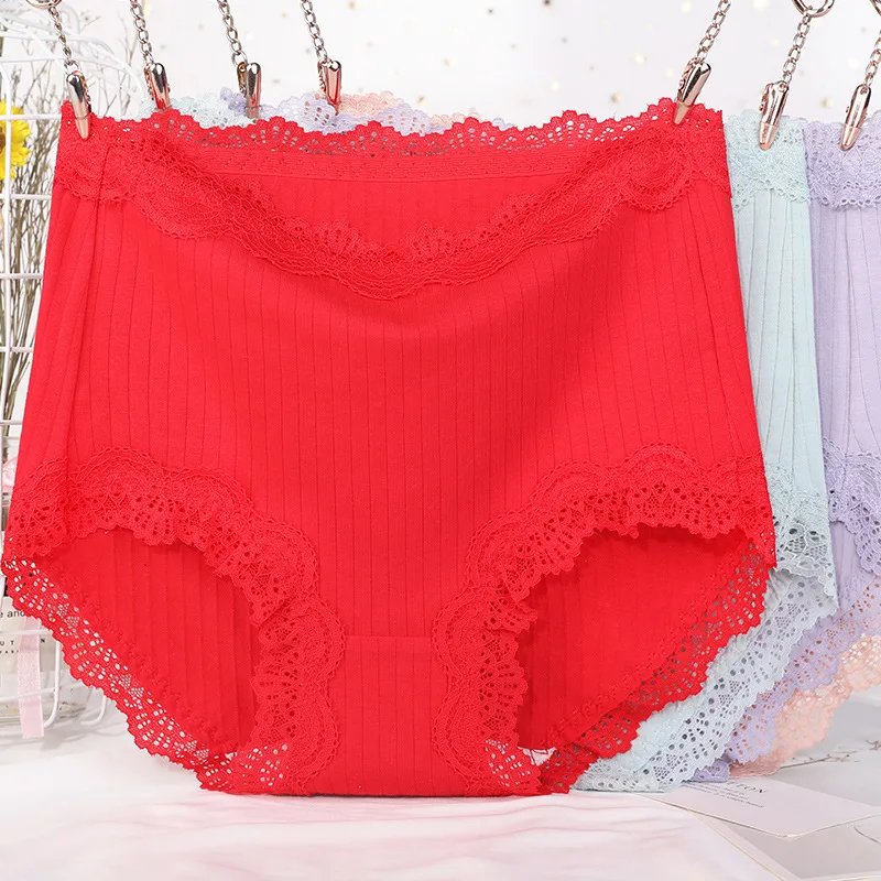 Top Trends: 100KG Extra Large Plus Size 4XL Panties Lace Sexy Underwear Women's High Waist Seamless Breathable Soft Triangle Shorts Briefs Shoppable Styles - Image 6