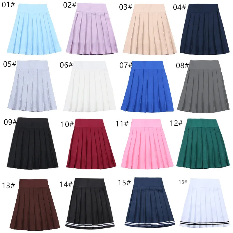 Top Trends: School Dresses Japanese Short Skirt Cosplay Anime Pleated Skirt Jk Uniforms Sailor Suit Short Skirts School Girl 17 Colors Shoppable Styles