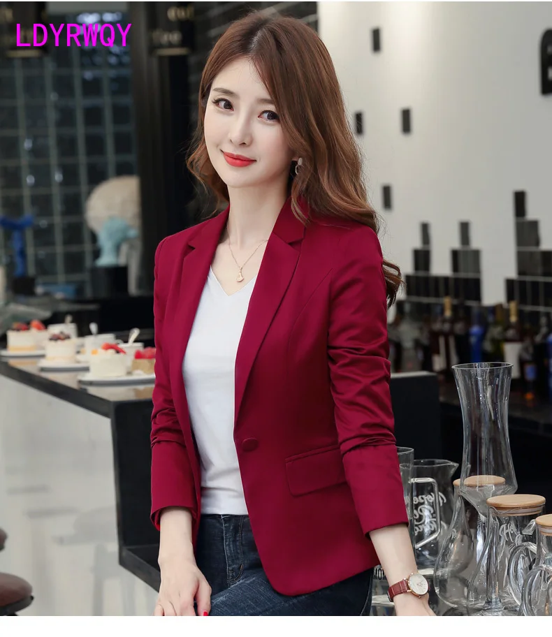 Top Trends: 2020 New Autumn Korean Version Of The Women&#039;s Self-cultivation Of The Skinny Casual Jacket Red Suit Female Regular Full Shoppable Styles