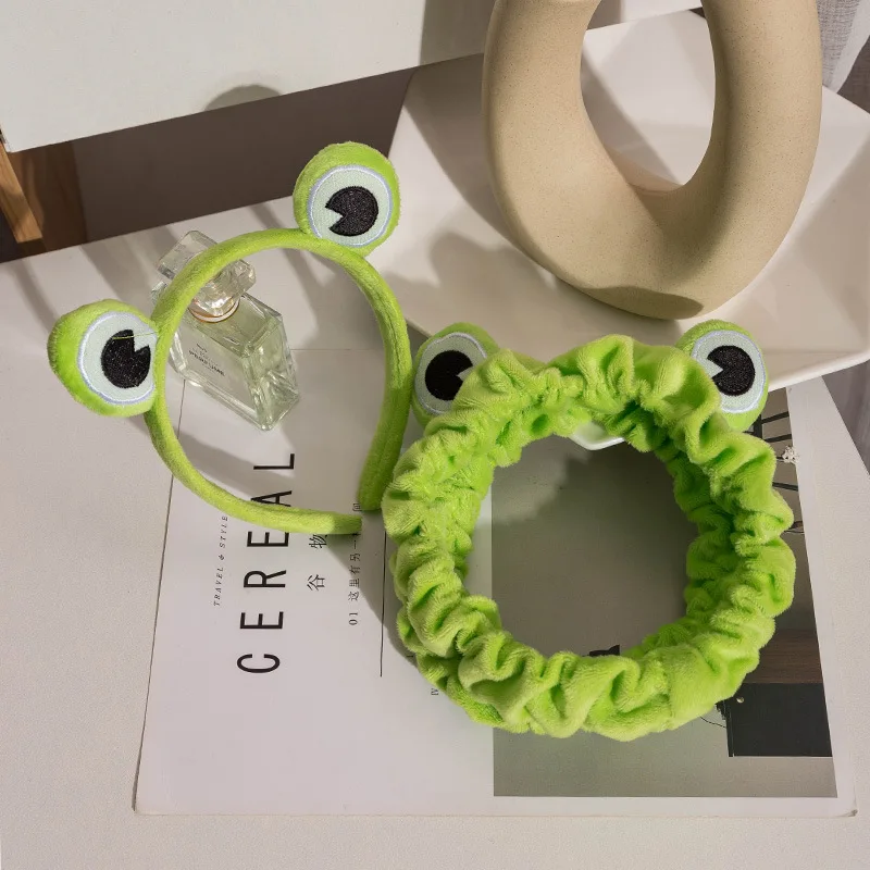 Top Trends: 2021 Funny Frog Makeup Headband Wide-brimmed Elastic Hairbands Cute Girls Hair Bands Women Hair Accessories Girls Hairband Shoppable Styles