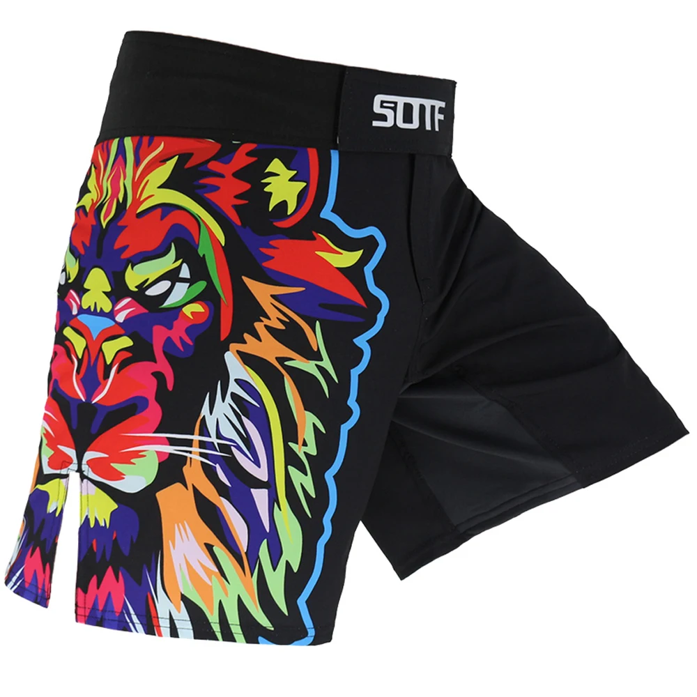 Top Trends: SOTF Color Tiger Print Breathable Fitness Ferocious Mma Shorts Fighting Tiger Muay Thai Boxing Shorts Kickboxing Sanda Short Mma Shoppable Styles