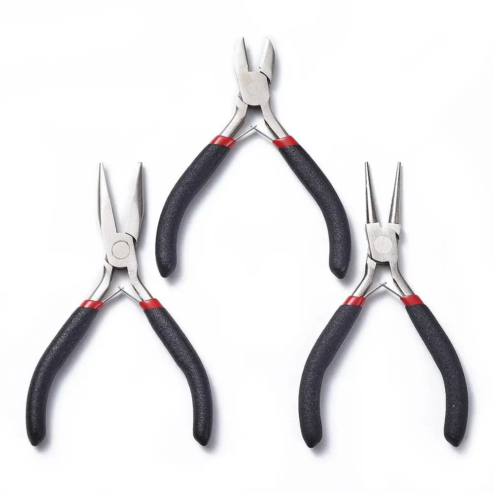 Top Trends: 1pc / 1set Jewelry Pliers DIY Tools For Jewelry Making Nose Plier Side Wire Cutter Polishing Carbon-Hardened Steel Black 10~15cm Shoppable Styles