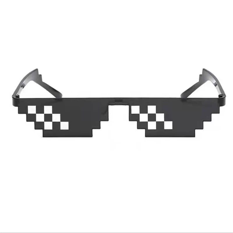 Top Trends: 1PC NEW Mosaic Sunglasses Trick Toy Thug Life Glasses Deal With It Glasses Pixel Black Mosaic Sunglasses Cool Jokes Funny Toys Shoppable Styles - Image 3