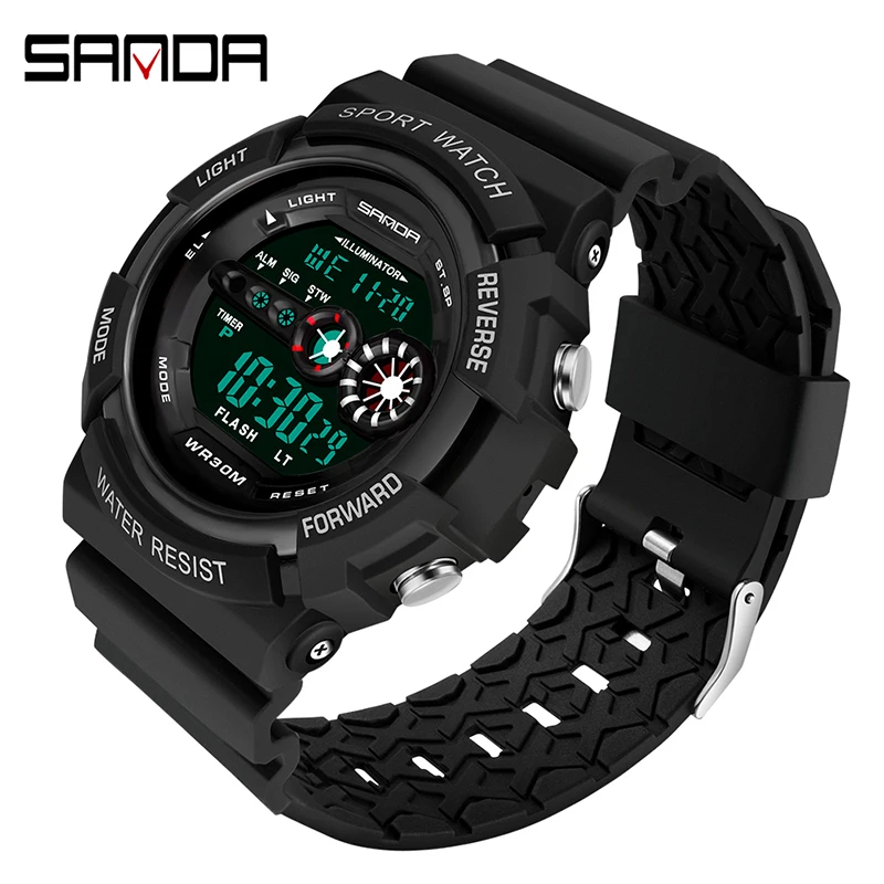 Top Trends: SANDA Top Brand Luxury Sport Digital Watch Men Fashion Waterproof Military Led Electronic Wrist Watch For Men Relogio Masculino Shoppable Styles