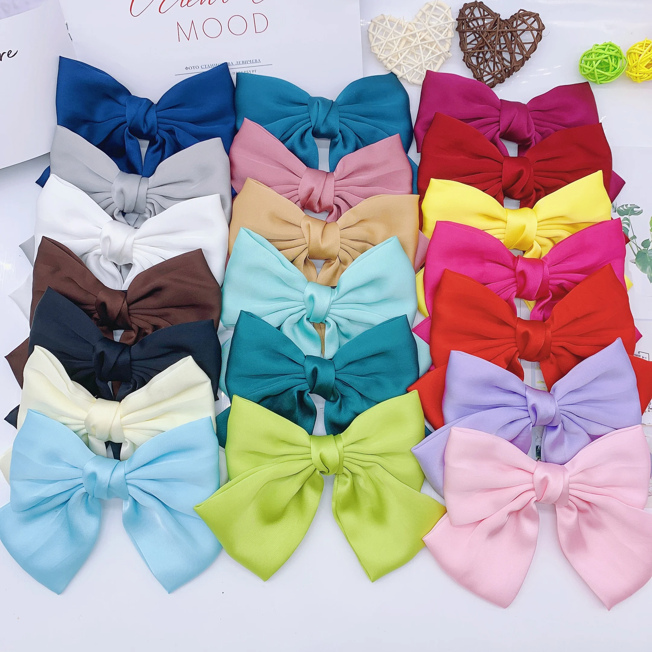 Top Trends: NEW Fashion Big Large Bow Hairpin Soft Chiffon Hairgrips For Women Girls Satin Trendy Lady Hair Clip Barrette Hair Accessories Shoppable Styles