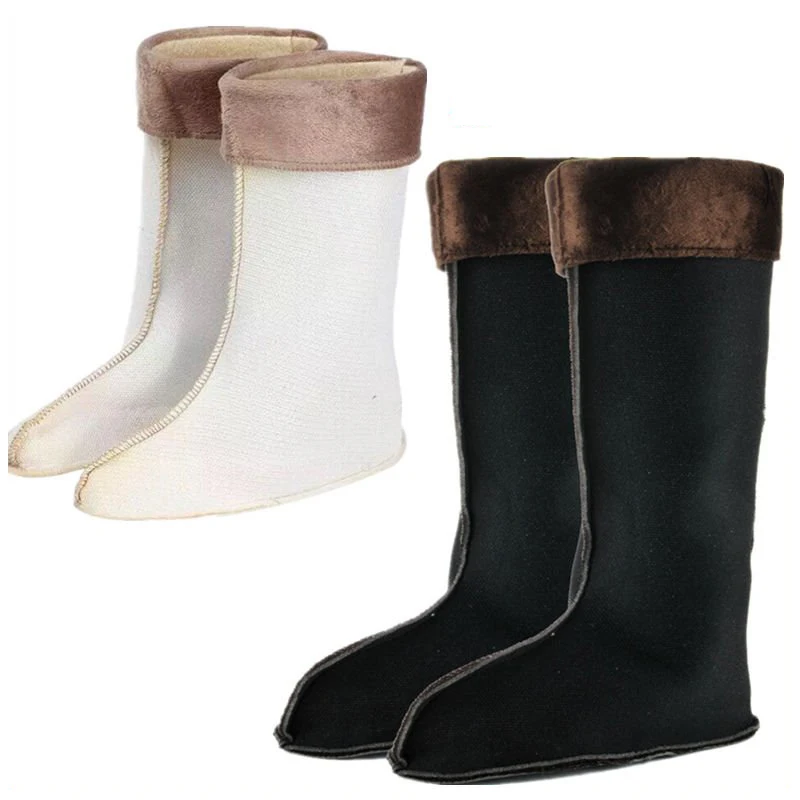 Top Trends: Winter High Tube Rain Boots Liner Boot Lining Cotton Cover Fleece Warm Water Shoes Rain Boots Lining Socks Velvet Shoppable Styles