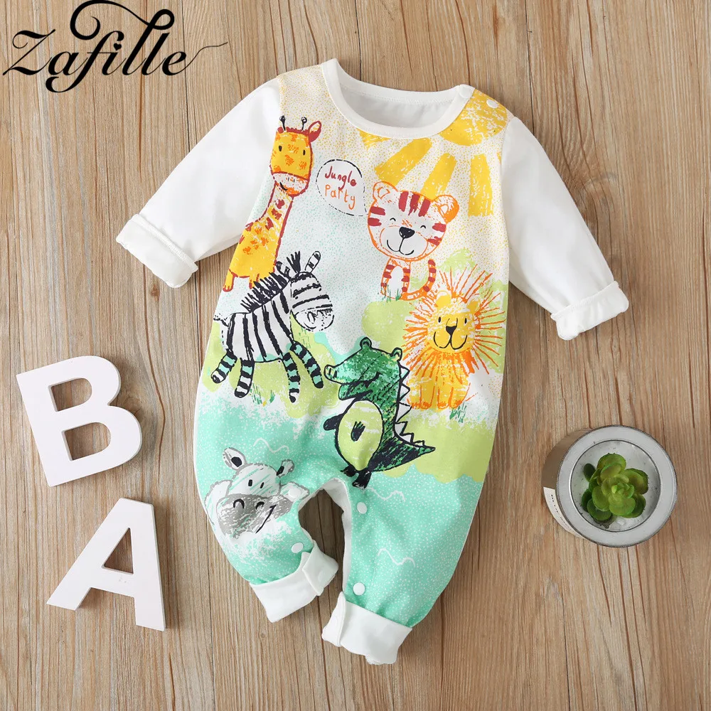 Top Trends: ZAFILLE 2023 Winter Baby Boys Bodysuit For Newborns Long Sleeve Baby Clothes Infant Overalls Cartoon Tiger Children Clothing Boy Shoppable Styles