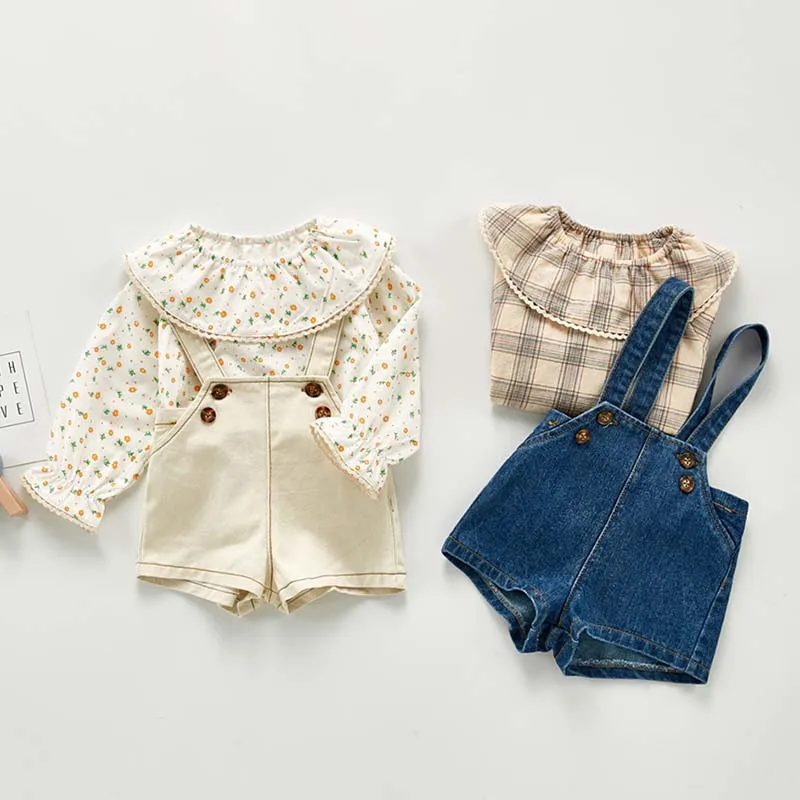 Top Trends: 2024 Spring Summer New Baby Overalls Boys Girls Denim Overalls Kids Jumpsuit Korean Fashion Children Denim Shorts Shoppable Styles