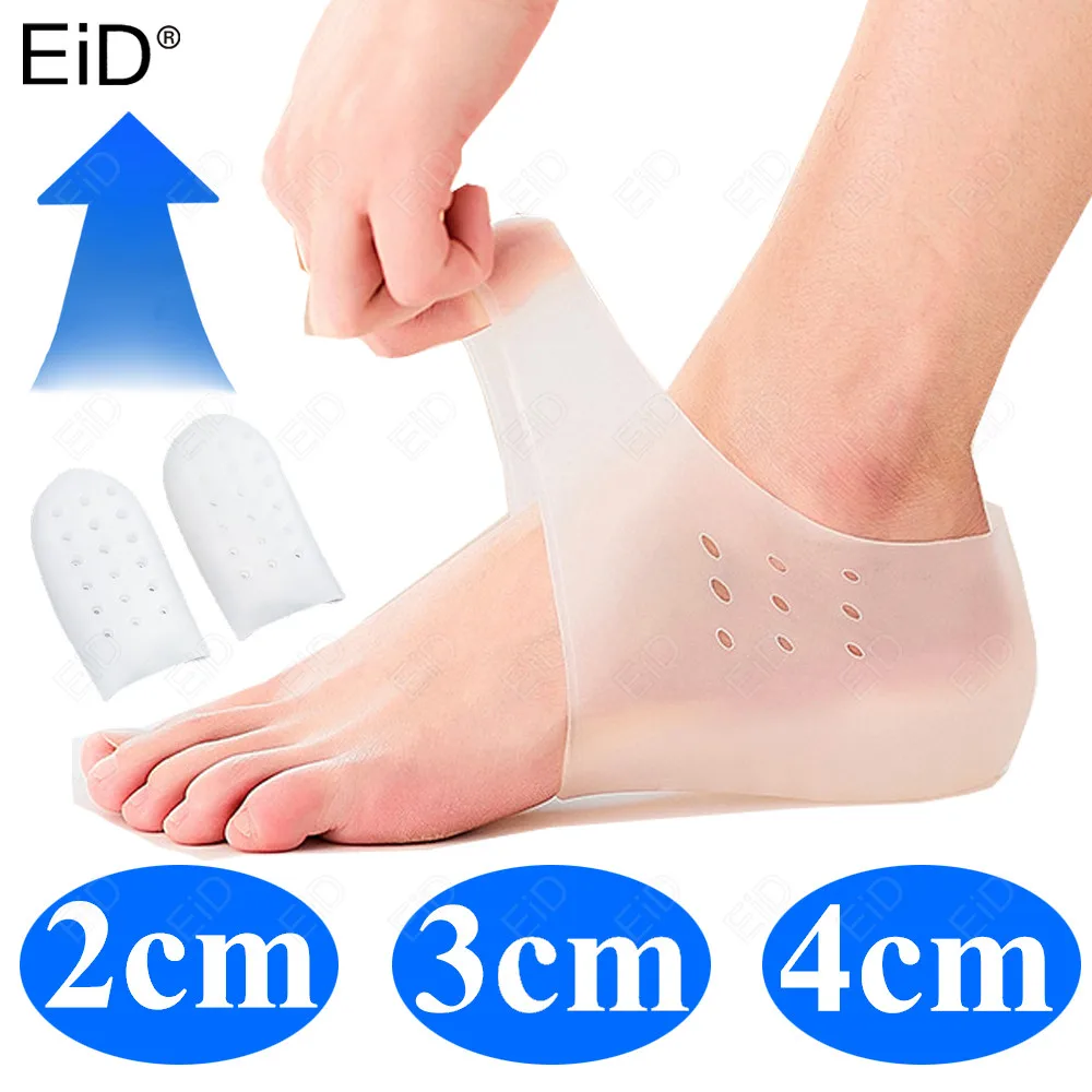 Top Trends: EiD 2cm 3cm 4cm Silicone Invisible Height Increase Insole Height Lift Taller 2in1 Soft Sock Shoes Pad For Men Women Dropshipping Shoppable Styles