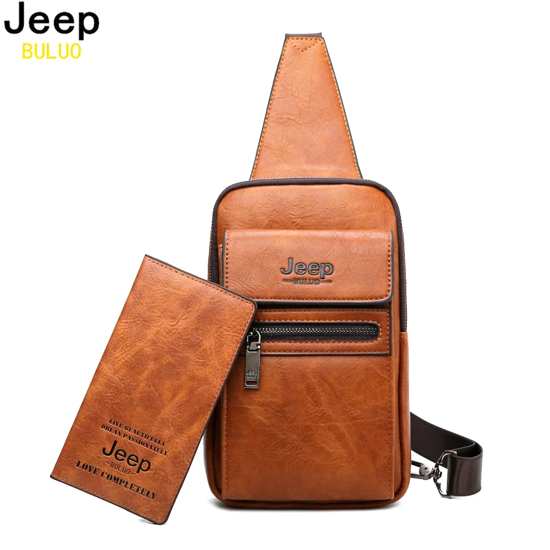 Top Trends: JEEP BULUO Brand Fashion Sling Bags High Quality Men Bags Split Leather Large Size Shoulder Crossbody Bag For Young Man Shoppable Styles